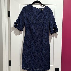 Karl Lagerfeld Paris Navy Dress. Size 2